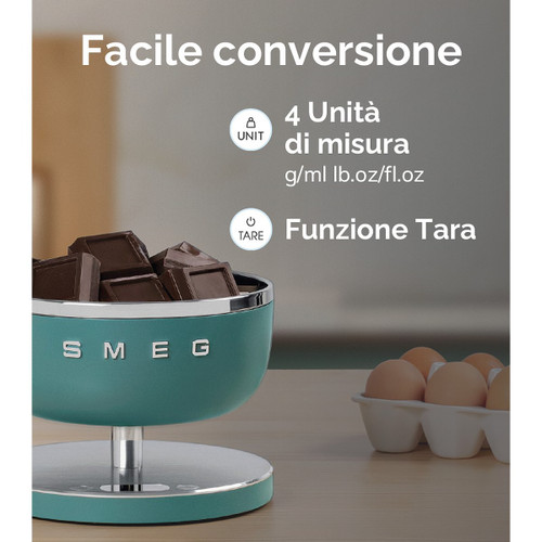 SMEG - Smeg Bilancia da cucina Linea Collezione - Verde Smeraldo Opaco - KSC01EGMWW - 242000191