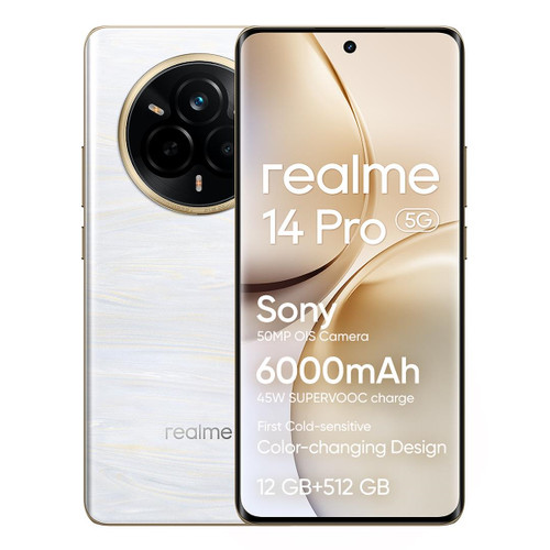 REALME - REALME 14 PRO 5G (512GB 12GB) PEARL WHITE - 2250001256 REALME - REALME 14 PRO 5G (512GB 12GB) PEARL WHITE - 2250001256
