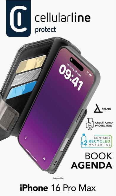 CELLULARLINE - BOOK AGENDA - IPHONE 16 PRO MAX - 2250002225