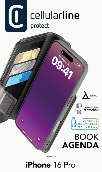 CELLULARLINE - BOOK AGENDA - IPHONE 16 PRO - 2250002224