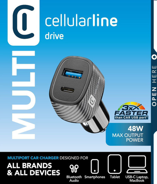 CELLULARLINE - CAR MULTIPOWER ULTRA - IPHONE, SAMSUNG, XIAOMI, O - 2230003325