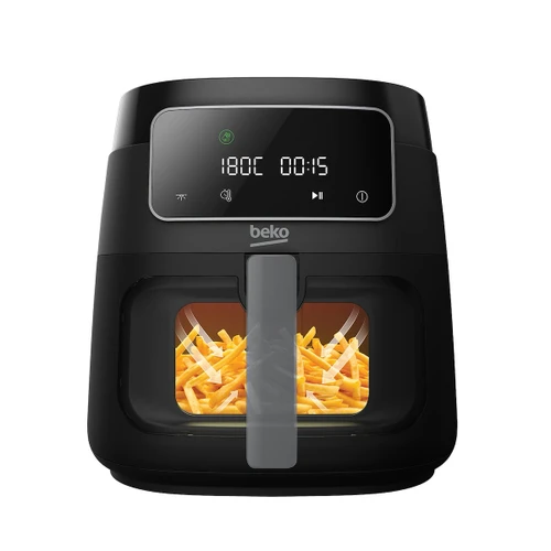 BEKO - FRIGGITRICE AD ARIA digitale, con fessura trasparente,  7,6 L, 1750Watt di potenza, Timer digitale, 9 programmi auto - 2250001159