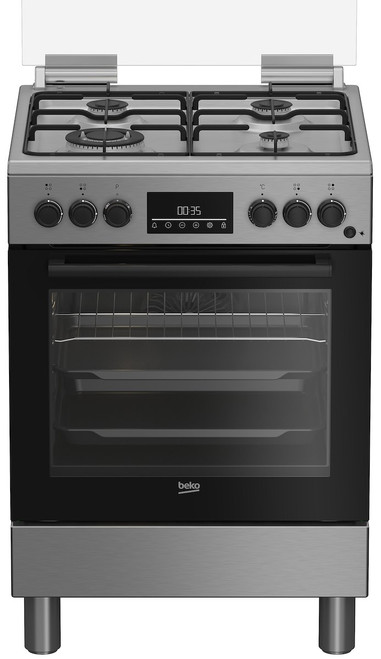 BEKO - Cucina a libera installazione inox, forno elettrico 6 funzioni, piano cottura induzione 4 zone, 60x60, Classe A - 2250002684