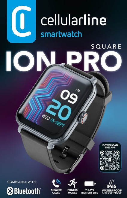 CELLULARLINE - SMARTWATCH ION PRO BLUETOOTH SQUARE 1.83&QUOT; NE - 2240022541