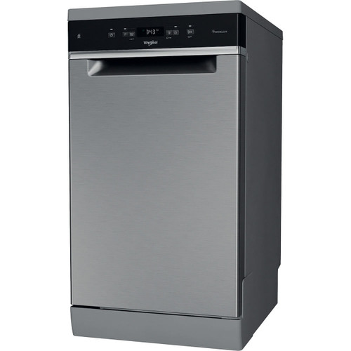 WHIRLPOOL - Lavastoviglie FS 45 cm classe D, 11 coperti, Terzo cesto, 6° senso, PowerCleanPro, Inox - 2250002898