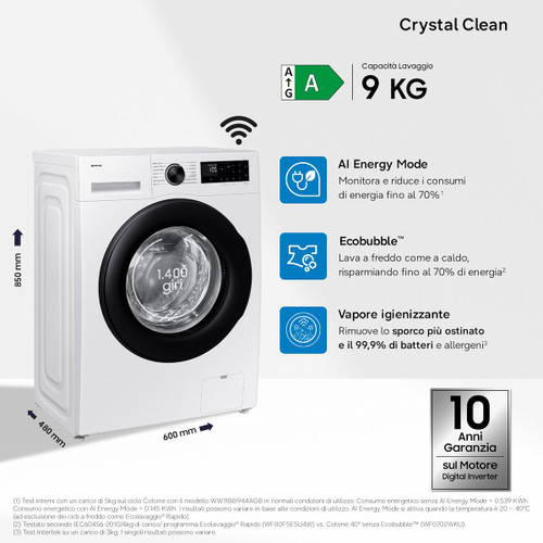 Samsung Electronics Italia Spa - WW90DG5G34AEET - 2250006768