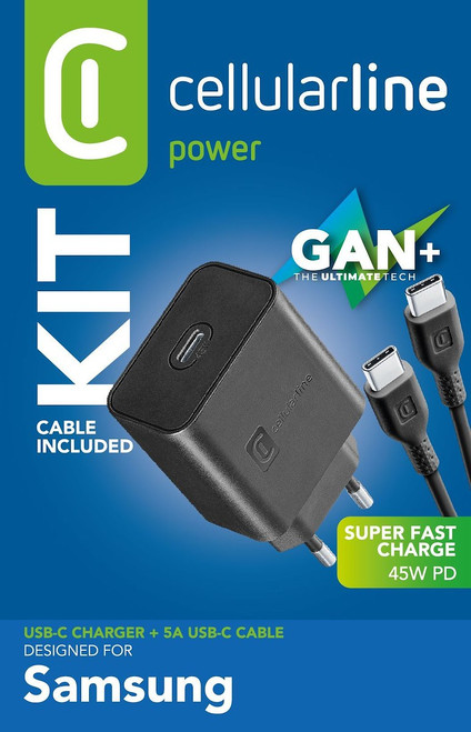 CELLULARLINE - SUPER FAST CHARGER KIT PD 45W - 2230003471