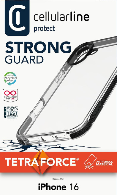 CELLULARLINE - TETRA FORCE STRONG GUARD - IPHONE 16 - 2240019636