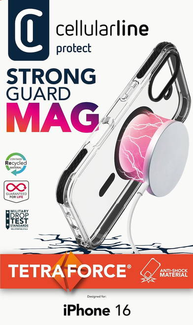 CELLULARLINE - TETRA FORCE STRONG GUARD MAG - IPHONE 16 - 2240019634