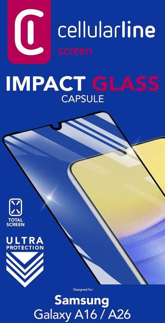 CELLULARLINE - IMPACT GLASS CAPSULE - GALAXY A16 / A26 / A17 - 2250002409 CELLULARLINE - IMPACT GLASS CAPSULE - GALAXY A16 / A26 / A17 - 2250002409
