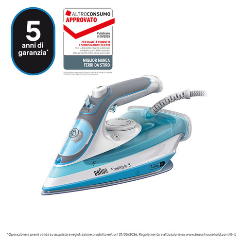 BRAUN - FERRO A VAPORE FREESTYLE 5 SI5006BL - 2200009616 BRAUN 0 | Trony.it