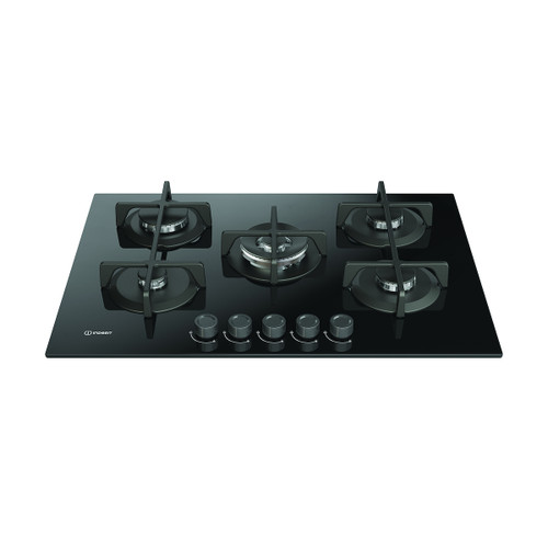 INDESIT - ING 72T/BK 1 PIANO GAS VETRO NERO 75CM - 2250006966