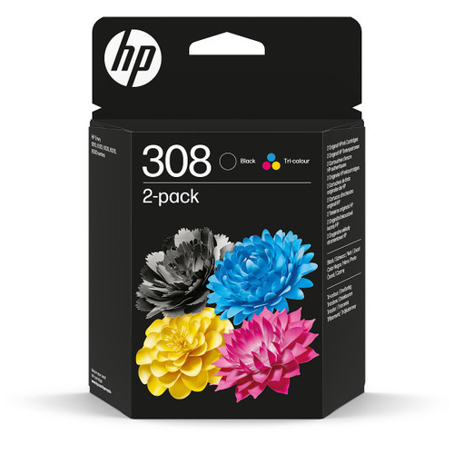 HP - Confezione da 2 Cartucce di Inchiostro Nero/Tricromia Originali HP 308 - 2250000291