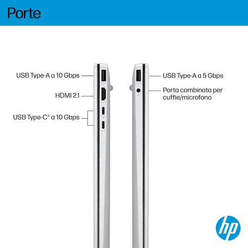HP - HP OmniBook 5 NGAI 16-ag1005nl, Windows 11 Home, 16", AMD Ryzen™ AI 7, 16GB RAM, 512GB SSD, 2K, Glacier Silver - 2250009146