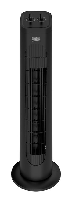 BEKO - Ventilatore a Torre, 35W, 40cm di diametro, 3 velocità, 59 dBA, Timer 2h, Oscillazione 70°, Maniglia di trasporto, Nero, - 2250006984