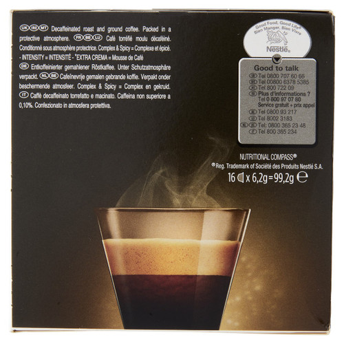 Nestlé Italiana S.p.A - CAFF ESPRESSO INTENSO DECAFFEINATO 16 CAPSULE - 2230016559