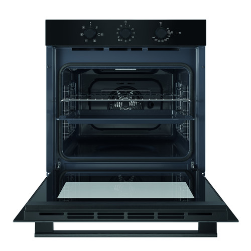 HOTPOINT ARISTON - HAO 435H B Forno Multifunzione in vetro nero tre manopole, Idrolisi - 2250006977