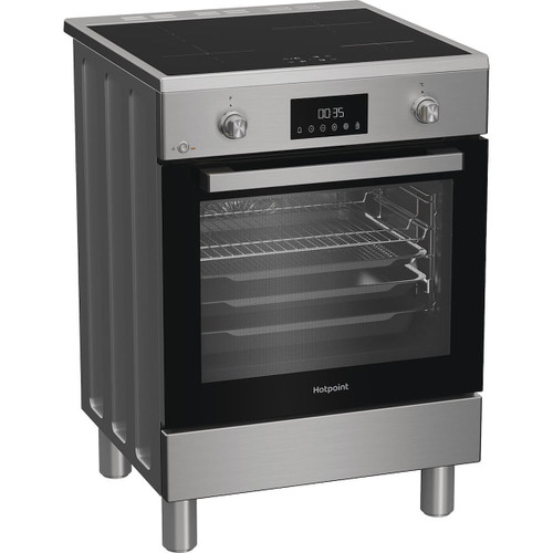 HOTPOINT ARISTON - H6I8LMSAX cucina libera installazione inox, 60x60cm, piano induzione,forno elettrico ventilato, 73Lt, classe A - 2250007262