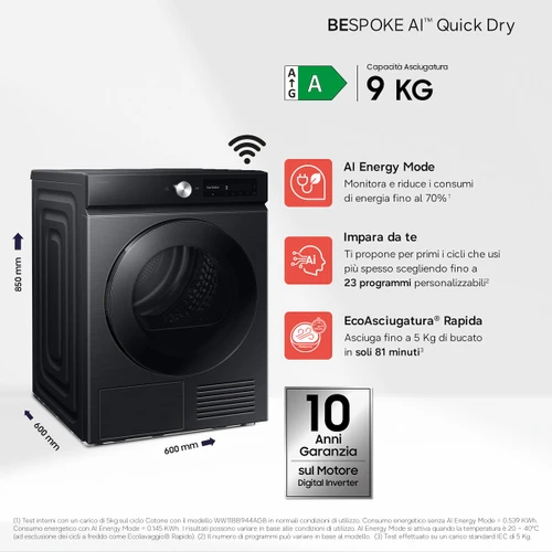 Samsung Electronics Italia Spa - DV90DB7845GBU3 - 2250006222