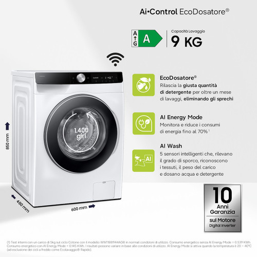 Samsung Electronics Italia Spa - WW90DG6G94LKU3 - 2250005090
