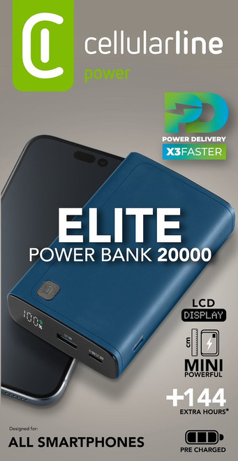CELLULARLINE - ELITE 20000 CARICABATTERIE PORTATILE 20000MAH - 2240022804