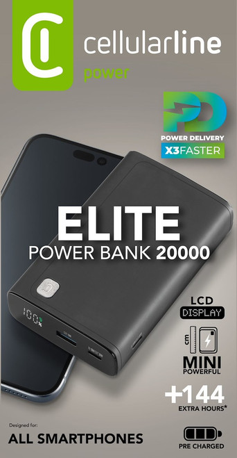 CELLULARLINE - ELITE 20000 CARICABATTERIE PORTATILE 20000MAH - 2240022803