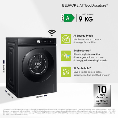 Samsung Electronics Italia Spa - WW90DB7U94GBU3 - 2240010110