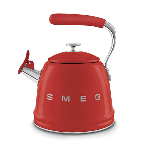 Smeg - Smeg Bollitore con fischio 50's Style - Rosso LUCIDO - WKF01RD - 2240018837