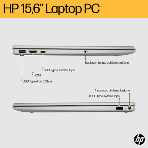HP - HP Laptop 15-fc0083nl, Windows 11 Home, 15.6", AMD Ryzen™ 7, 16GB RAM, 512GB SSD, FHD, Natural Silver - 2250006446