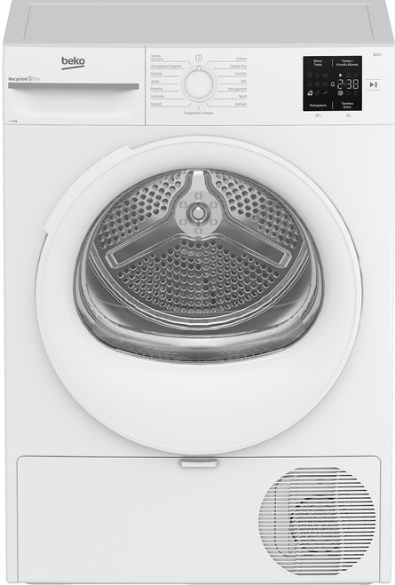 BEKO - Asciugatrice Slim 8kg, Classe D, Linea Estetica NX, motore asincrono, Display digitale, colore Bianco, oblò Bianco - 2250011151 BEKO 0 | Trony.it