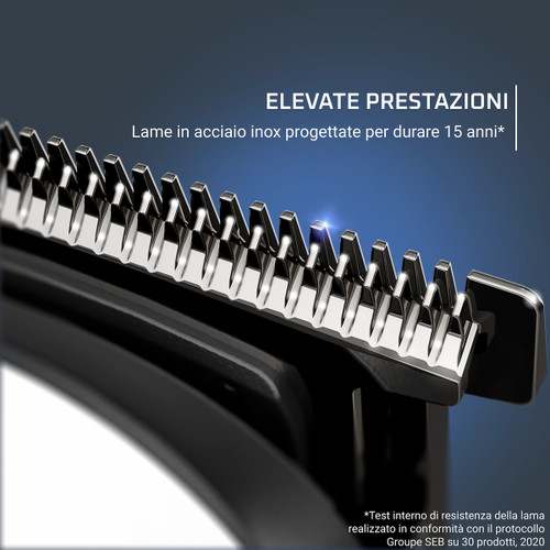 ROWENTA - Trim & Style 8 in 1, Regolabarba Multifunzione da Uomo, Lame Autoaffilanti in Acciaio Inox, 6 Pettini Fissi TN8934E0 - 2250007656