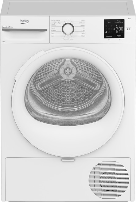 BEKO - Asciugatrice 9kg, Classe C, Linea Estetica NX, motore inverter, Display digitale, colore Bianco, obl Bianco - 2250011093
