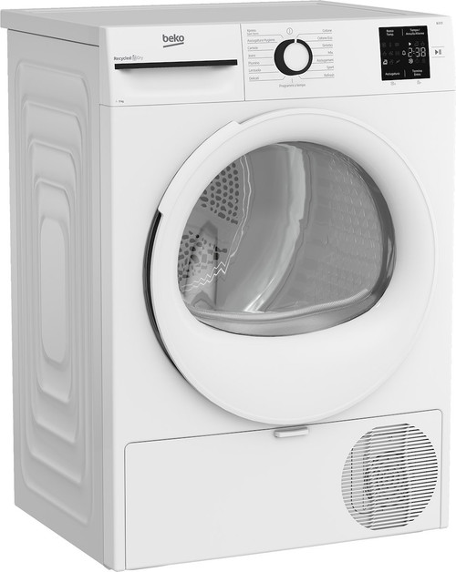 BEKO - Asciugatrice 9kg, Classe C, Linea Estetica NX, motore inverter, Display digitale, colore Bianco, obl Bianco - 2250011154