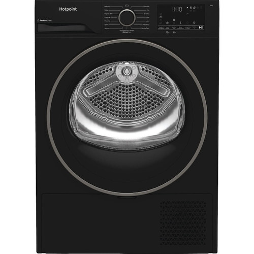 HOTPOINT ARISTON - DRYER, Capacità 9kg, classe C, colore Black,EasyIron, PetHair Removal | Profondità mobile 60cm - 2250007068