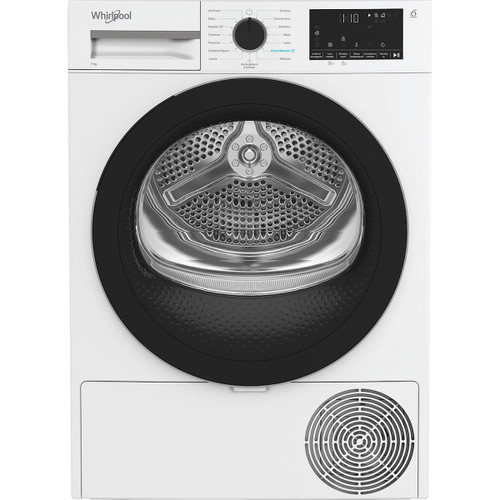 WHIRLPOOL - C WD R47M WBS IT, Capacità 7kg, classe C, colore White, Display digitale XL, porta nera, Slim | Profondità mobile: 46 cm - 2250007094