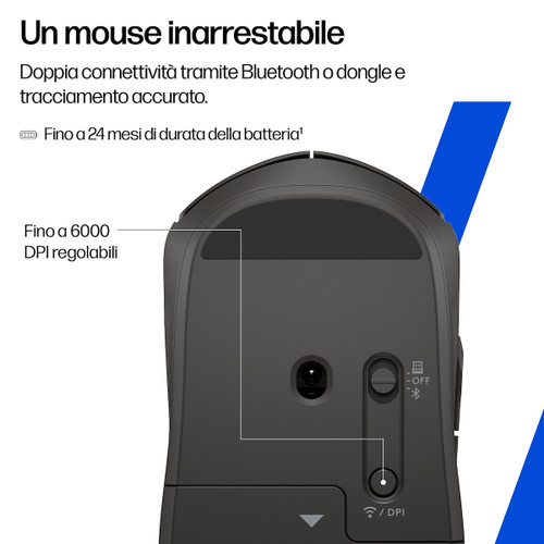 HP - Mouse wireless silenzioso HP 400, Nero - 2250011778
