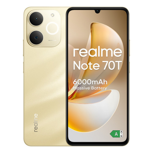 REALME - REALME NOTE 70T (256GB 4GB) BEACH GOLD - 2250010495 REALME - REALME NOTE 70T (256GB 4GB) BEACH GOLD - 2250010495