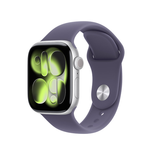 APPLE - Watch Series 11 GPS 42mm Cassa Alluminio Argento con Sport Band Viola Nebbia - M/L - 2250012621