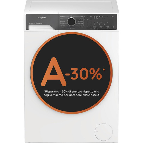 HOTPOINT ARISTON - HB 93 CARE IT, Capacità 9kg, classe A -30%, Motore Inverter, 1400 giri, Display digitale XL, Vapore - 2250007086
