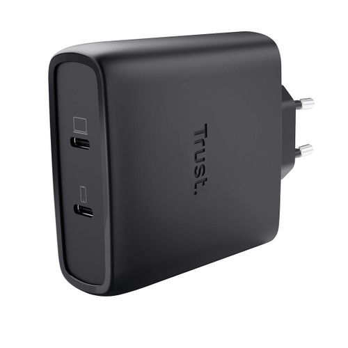TRUST - MAXO 100W 2P USB-C GAN CHARGER BLK - 2250004543 TRUST - MAXO 100W 2P USB-C GAN CHARGER BLK - 2250004543