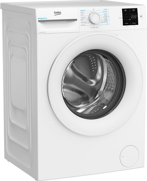 BEKO - Lavatrice 8kg, Classe A, 1200giri, colore bianco, tecnologia EnergySpin, cassetto detersivo autopulente - 2250013606