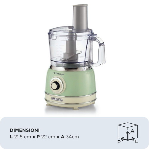 ARIETE - 1781 ROBOT DA CUCINA VINTAGE, 1000W, CAPACITÀ 2,1 - 2250012452