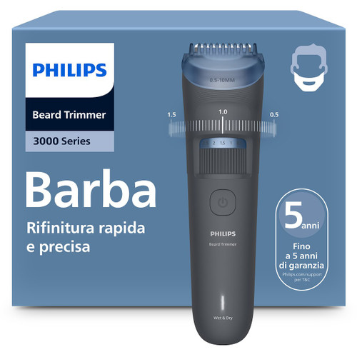 PHILIPS - REGOLABARBA PHILIPS SERIE 3000 BT3617/15 - 2250011629 PHILIPS 0 | Trony.it