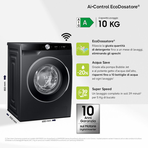 Samsung Electronics Italia Spa - WW10FG6U94LBU3 - 2250011891