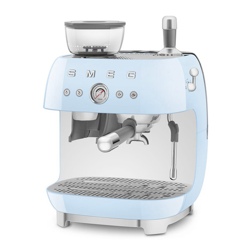 SMEG - Smeg Macchina da Caffè Espresso Manuale con macinacaffè integrato 50's Style – Azzurro LUCIDO – EGF03PBEU - 2230010760 SMEG - Smeg Macchina da Caffè Espresso Manuale con macinacaffè integrato 50's Style – Azzurro LUCIDO – EGF03PBEU - 2230010760