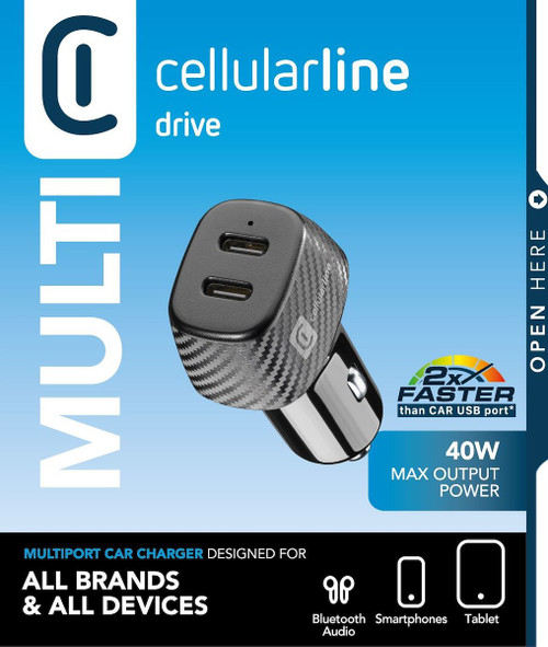 CELLULARLINE - CAR MULTIPOWER DUO - IPHONE, SAMSUNG, XIAOMI, OPP - 2240009669