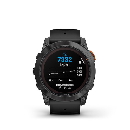 GARMIN - FENIX 7X PRO SOL,SLATE GRAY STL W/BLACK BND - 2230016453