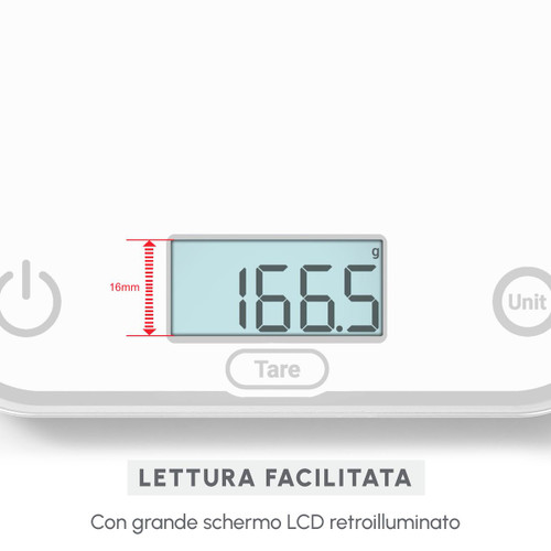 MOULINEX - Optiss, Bilancia Da Cucina Digitale, Display di Facile Lettura,
Antigraffio - 2240021757