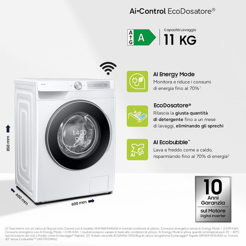 Samsung Electronics Italia Spa - WW11DG6B85LHU3 - 2240003625