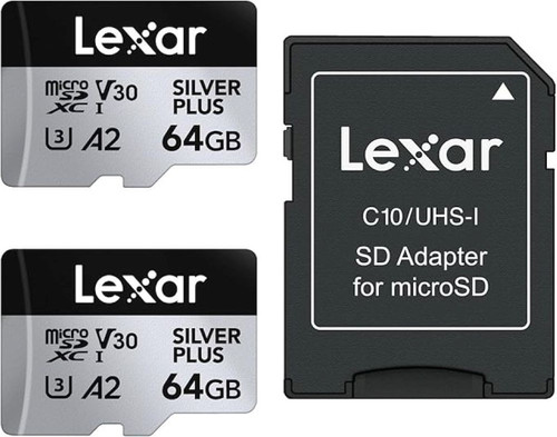 LEXAR - 64GB LEXAR MICROSDXC SILVER PLUS BIPACK - 2260003541